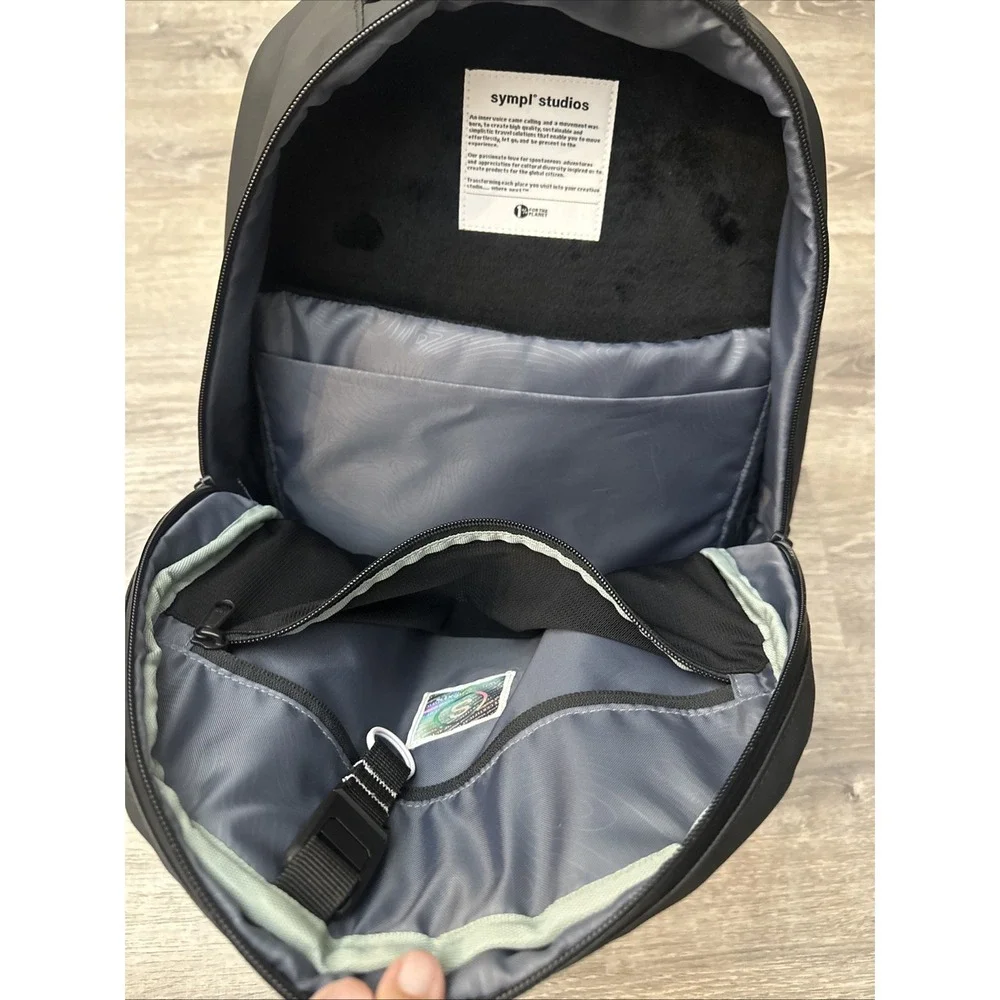 SYMPL Studios Backpack - Black Laptop Commuter Daypack 20L